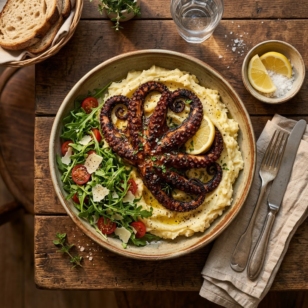 Le Poulpe entier al Forno